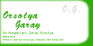 orsolya garay business card